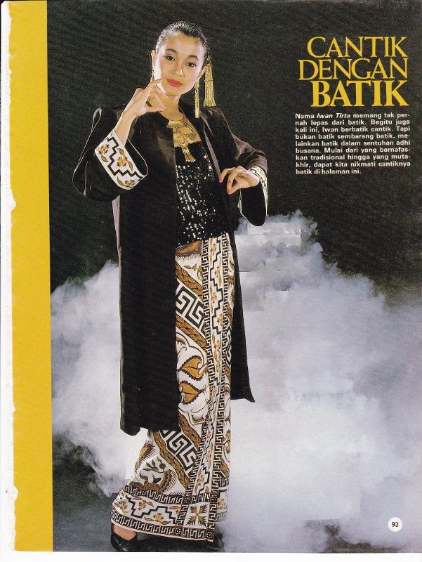 1984_85 Batik Iwan Tirta. Fashion model  Dina