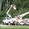 dominion power crews working to restore power to customer in northern va