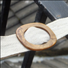Tape buckled around railing