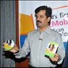 Quick Heal MD Mr. Kailash Katkar & VP Sales & Mkt Mr. Abhijit Jorvekar at PC2 Mobile Launch Press Conference in Bangalore