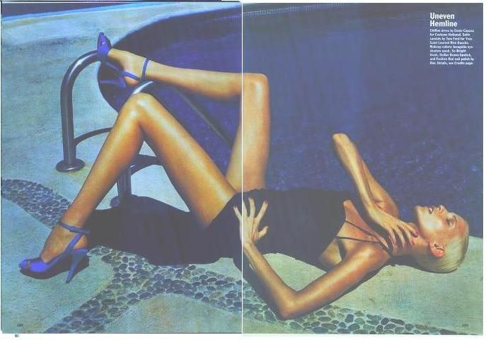 USA Allure magazine June 2004. Nadja Auermann : The Body, photographed by Nicolas Moore