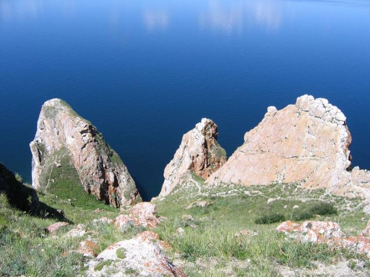 Famous rocks at the lake Baikal