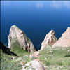 Famous rocks at the lake Baikal