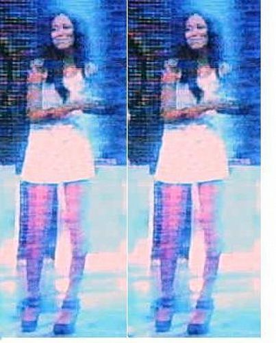 Peragawati, fashion model named Esti. Happy Song Program , Indosiar January 2011.