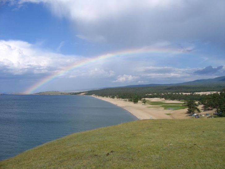 Rainbow at the lake Baikal