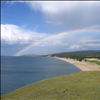 Rainbow at the lake Baikal