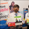 Quick Heal MD Mr. Kailash Katkar & VP Sales & Mkt Mr. Abhijit Jorvekar at PC2 Mobile Launch Press Conference in Hyderabad